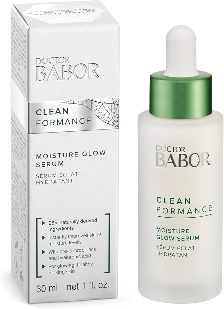 BABOR CLEANFORMANCE Moisture Glow Serum, Probiotic Face Cream with Light Reflecting Pigments to G... | Amazon (US)