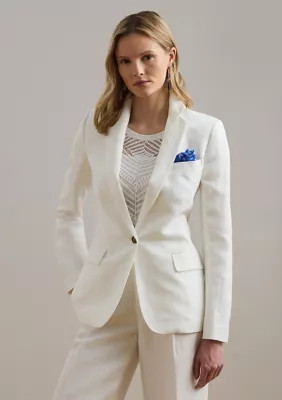 Lauren Ralph Lauren Women's Linen Blend Twill Blazer | Belk