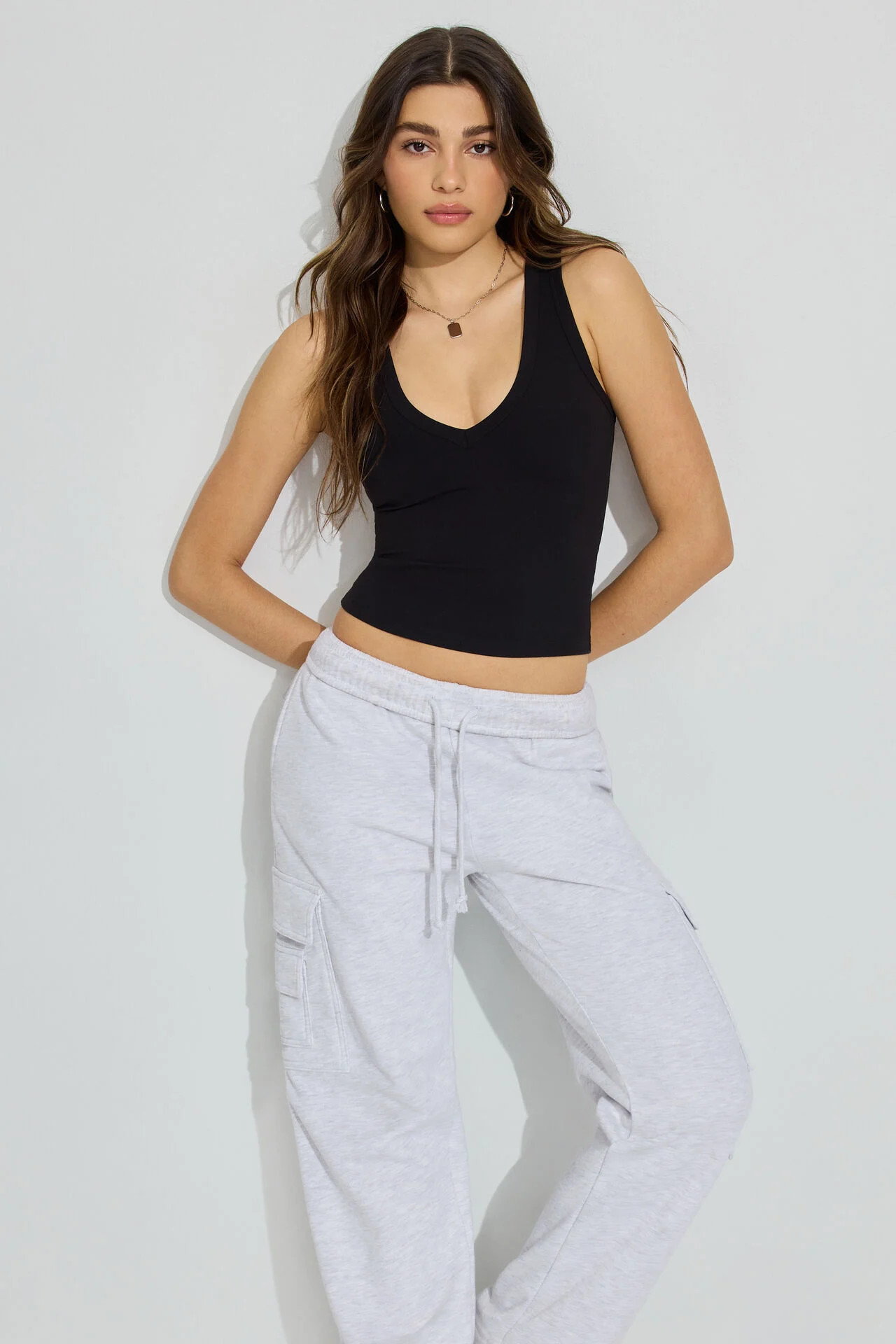Sleek Deep V Neck Tank Top | Garage Clothing