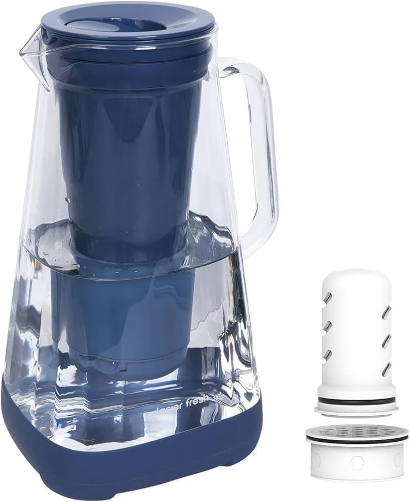 GLACIER FRESH Glass Water Pitcher for Tap and Drinking Water with Membrane and Activated Filter, ... | Amazon (US)