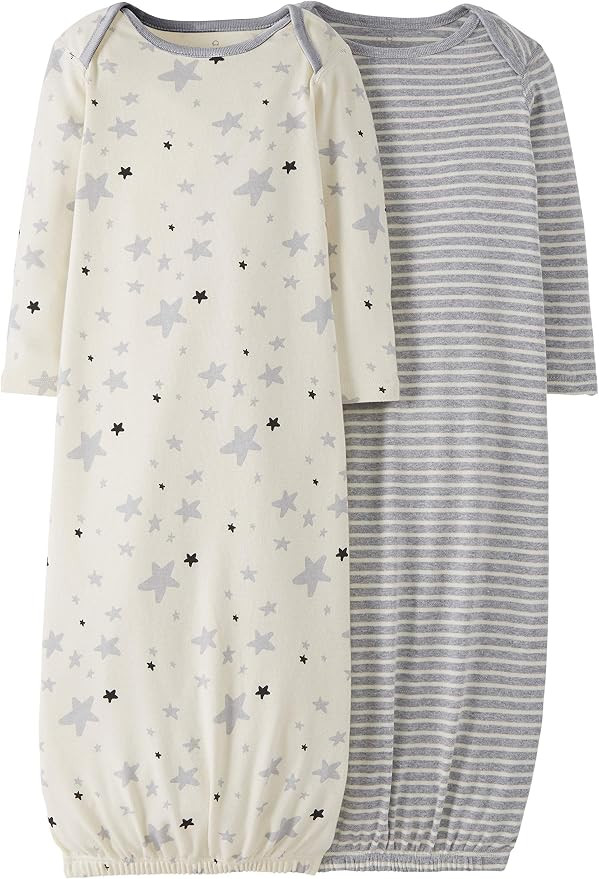 Moon and Back by Hanna Andersson Unisex Baby 2-Pack Organic Cotton Sleeper Gown | Amazon (US)