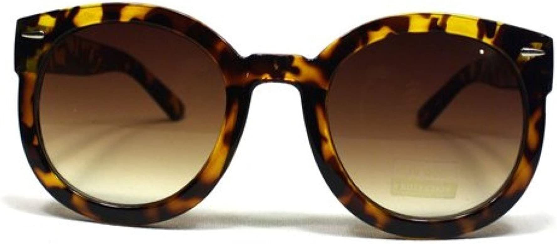 Women's Designer Inspired Oversized Round Circle Sunglasses Mod Fashion | Amazon (US)