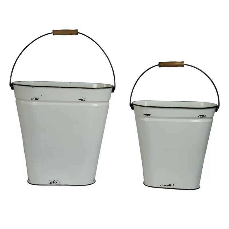 2 Piece Metal Bucket Set | Wayfair North America