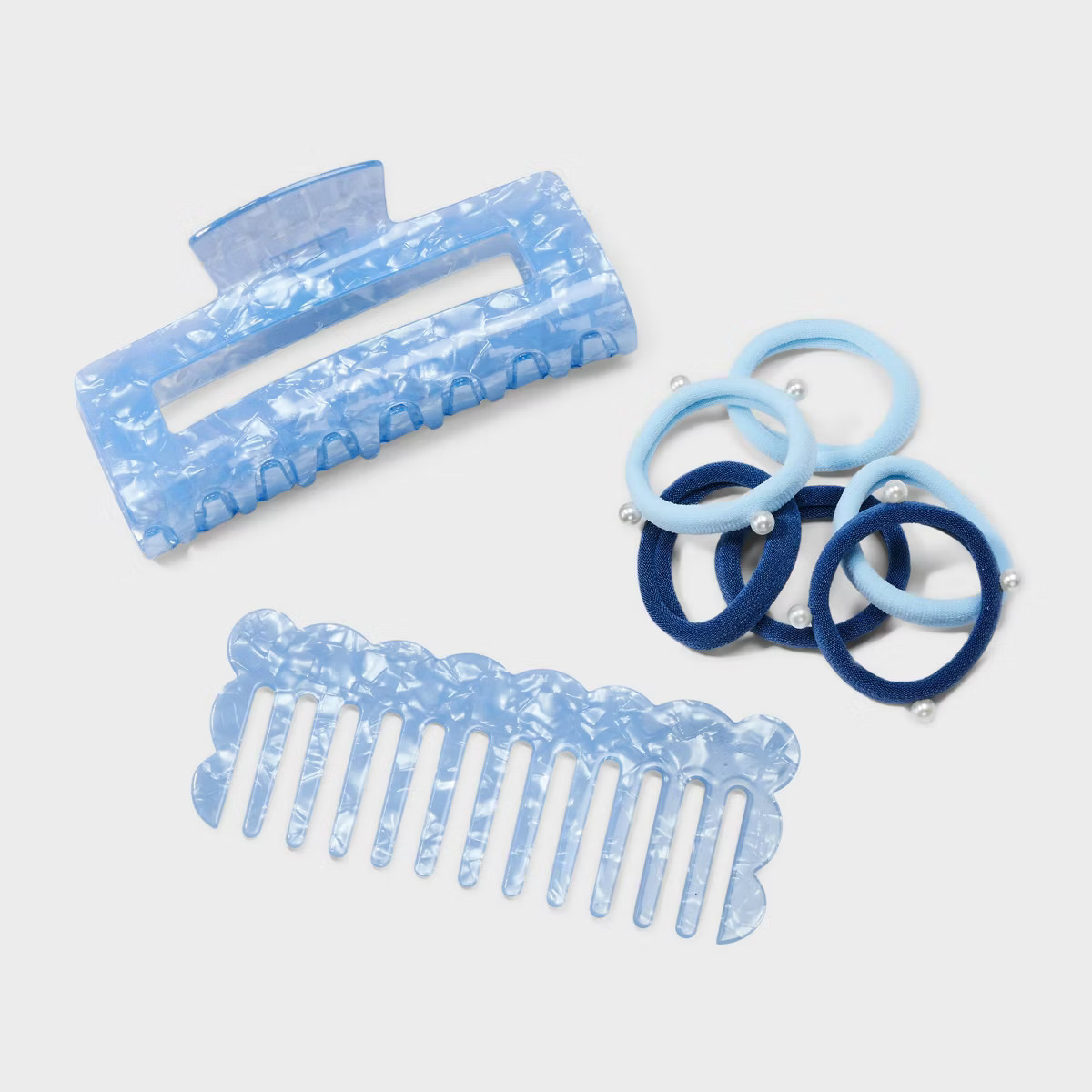 Women's Comb, Hair Ties and Claw Hair Clip Set 8pc - A New Day™ | Target