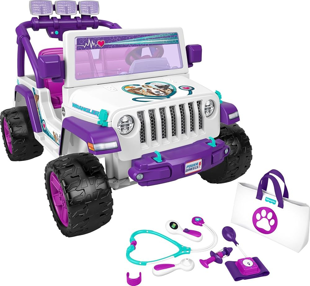 Power Wheels Preschool Ride-On Toy, Vet Rescue Jeep Wrangler with Pretend Medical Kit for Prescho... | Amazon (US)