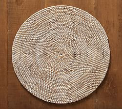 Tava Handwoven Rattan Round Placemat | Pottery Barn (US)