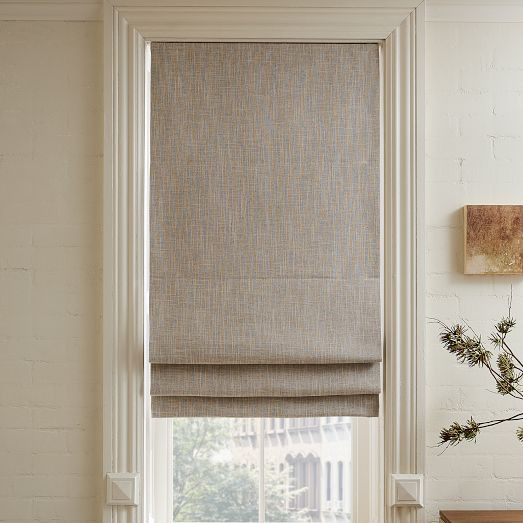 Crossweave Cordless Roman Blackout Shade | West Elm (US)