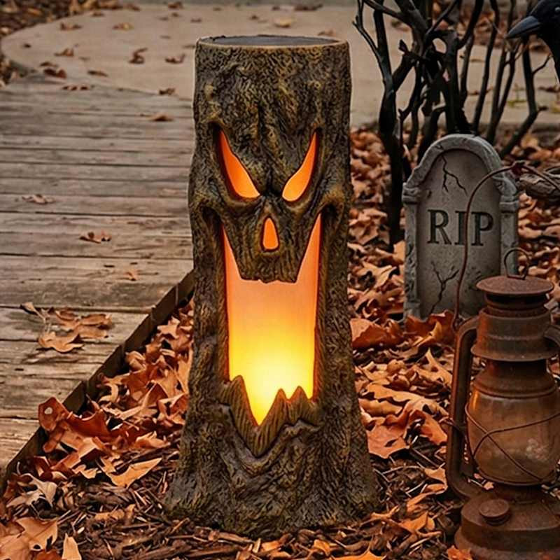 Grim Gardens LED Tree Trunk Blow Mold, 23" | At Home