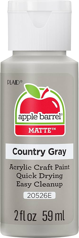 Apple Barrel Acrylic Paint in Assorted Colors (2 Ounce), 20526 Country Grey | Amazon (US)