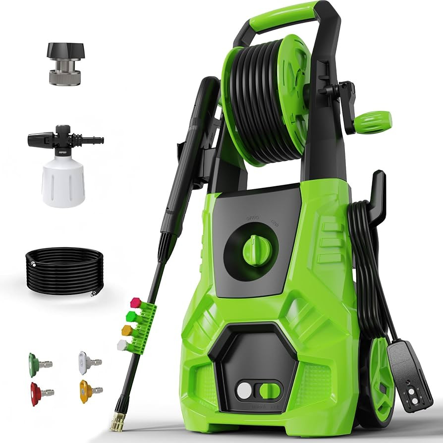 5000PSI PowerWasher with 4 Quick Connect Nozzles, Foam Cannon for Car, Lane, Patio Cleaning, Hydr... | Amazon (US)