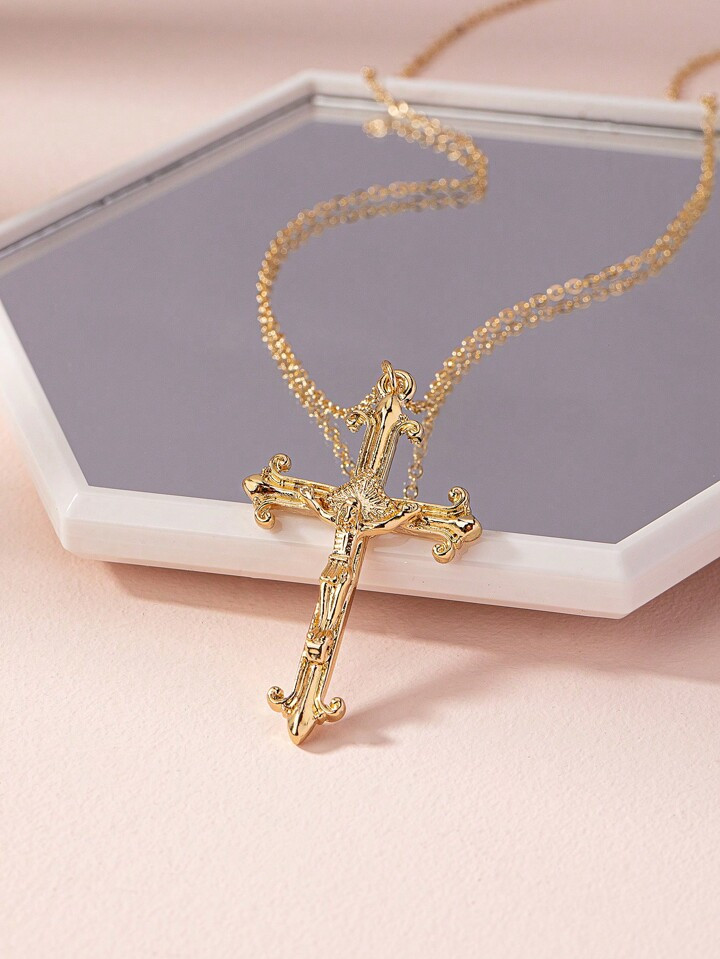 1pc Vintage Cross Necklace, Women Pendant, Necklace Daily Decoration | SHEIN USA | SHEIN