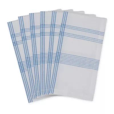 DII Summer Day Plaid Napkins in White/Light Blue (Set of 6) | Bed Bath & Beyond | Bed Bath & Beyond