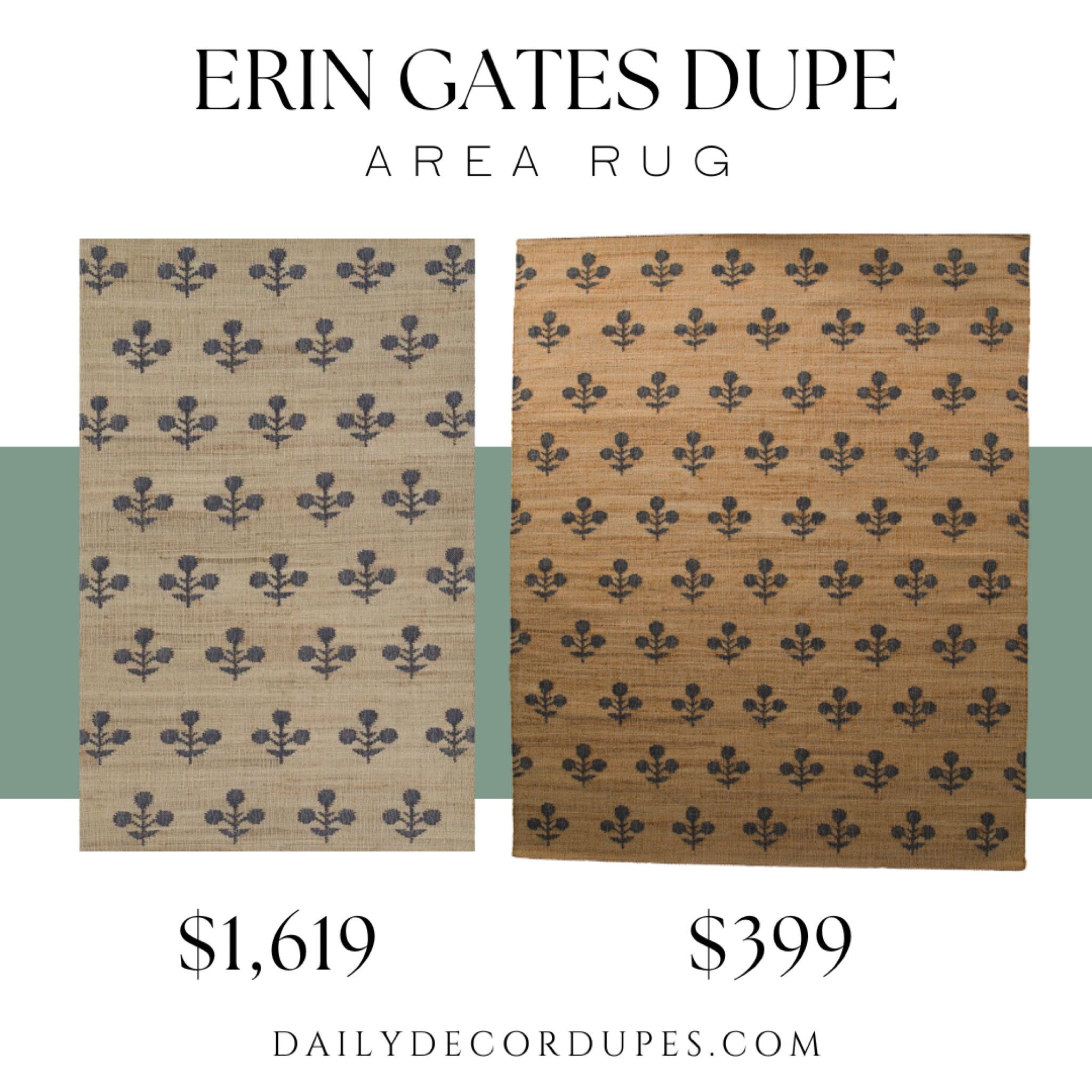 Erin gates area rug dupe. Hand-woven with jute and wool fibers rug pad. Floral pattern design. Traditional Indian block print patterns. Modern home decor. Living room. 

Dupe dupes more affordable option find replica copy cat similar look for less budget friendly affordable cheap cheaper beautiful pretty. Clearance sale coupon code discount code promo code luxury lookalike look a like Inspo inspiration inspired by idea ideas Love dupes like these? I share multiple every day in my FB group “DAILY DECOR DUPES”

#LTKHome #LTKSaleAlert