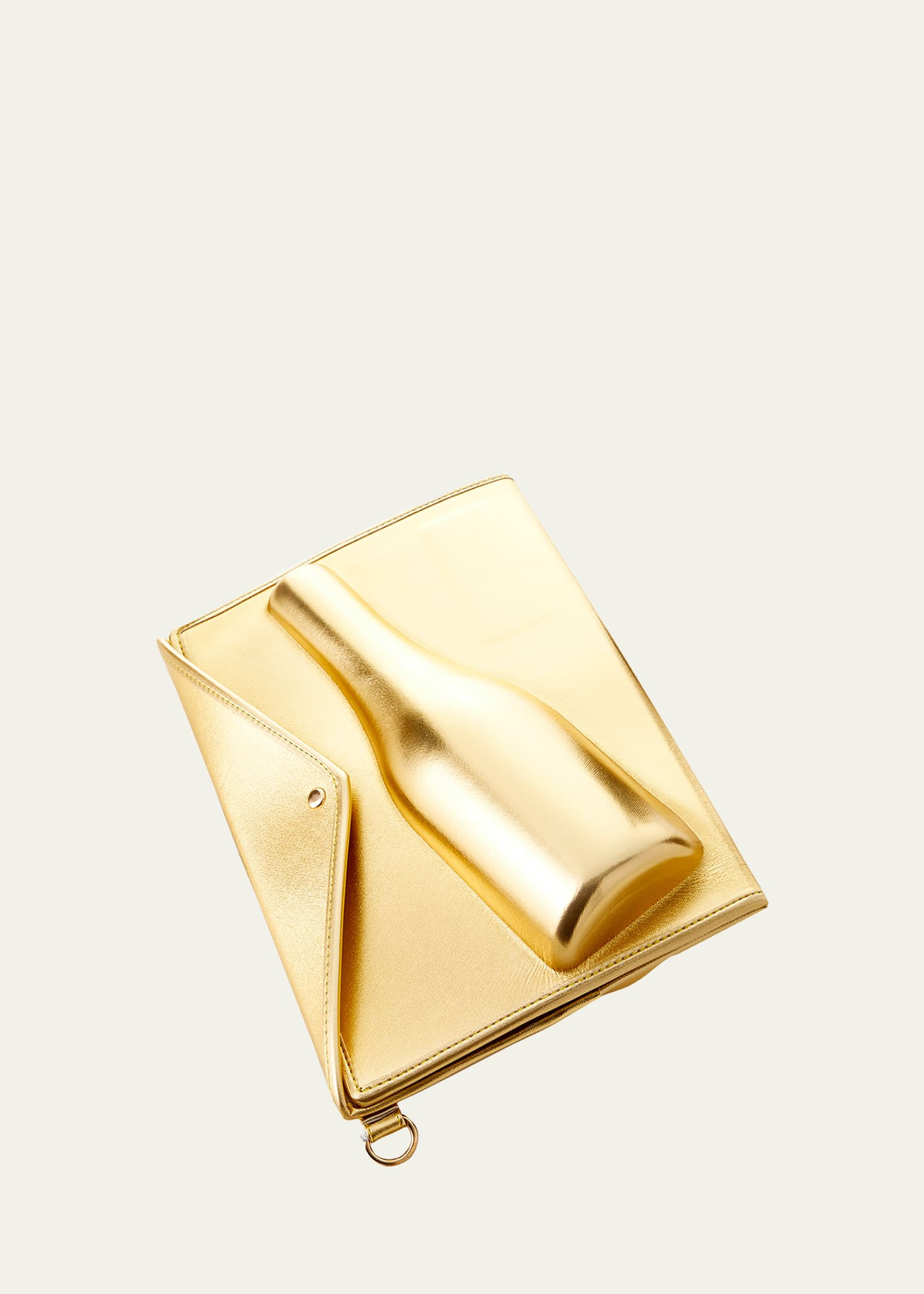 Large Gold Champagne Clutch | Bergdorf Goodman