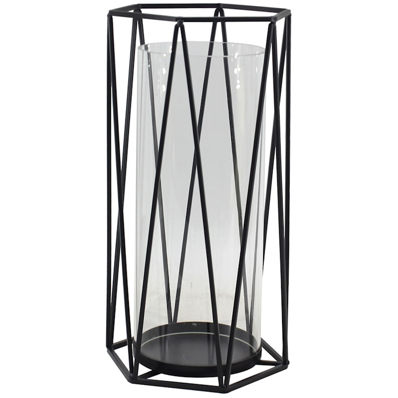 Black Metal Triangle Candle Holder, 11" | At Home