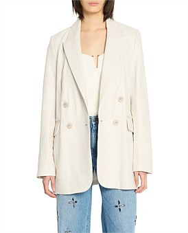 David Jones Sass & Bide Double Dare Jacket in White, Size 10 AU | David Jones (Australia & New Zealand)