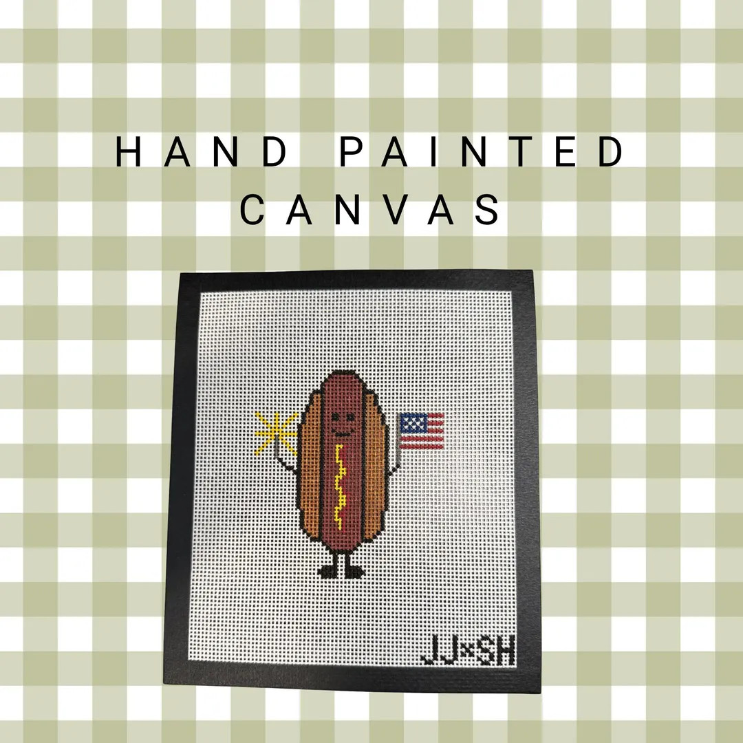 June Hot Dog Jenica Jo X Stitch Happens Stitch Club - Etsy | Etsy (Global)