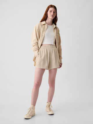 Crinkle Gauze Pull-On Shorts | Gap (US)