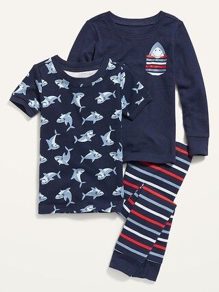 Unisex 3-Piece Printed Pajama Set for Toddler &#x26; Baby | Old Navy (US)