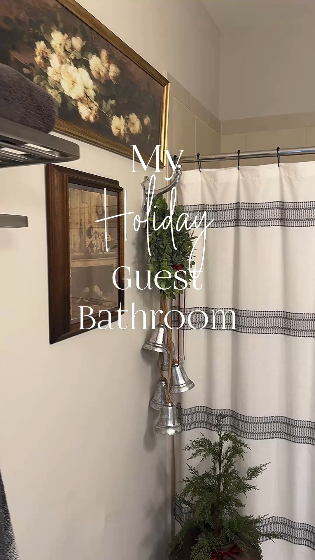 My Holiday Guest Bath!!

I love having a festive bathroom for my guests at Christmastime♥️🎄I am not able to link my exact cabinet or shower curtain but I have found similar options🥰

Frosted berry stems, vintage silver pitchers, metal trees, towel rack, rustic medicine cabinet, hanging bells, wreath, velvet ribbon, black wood stool, watch band, gold bracelets, 2ft tree, shower curtain

#LTKSeasonal #LTKHome #LTKHoliday