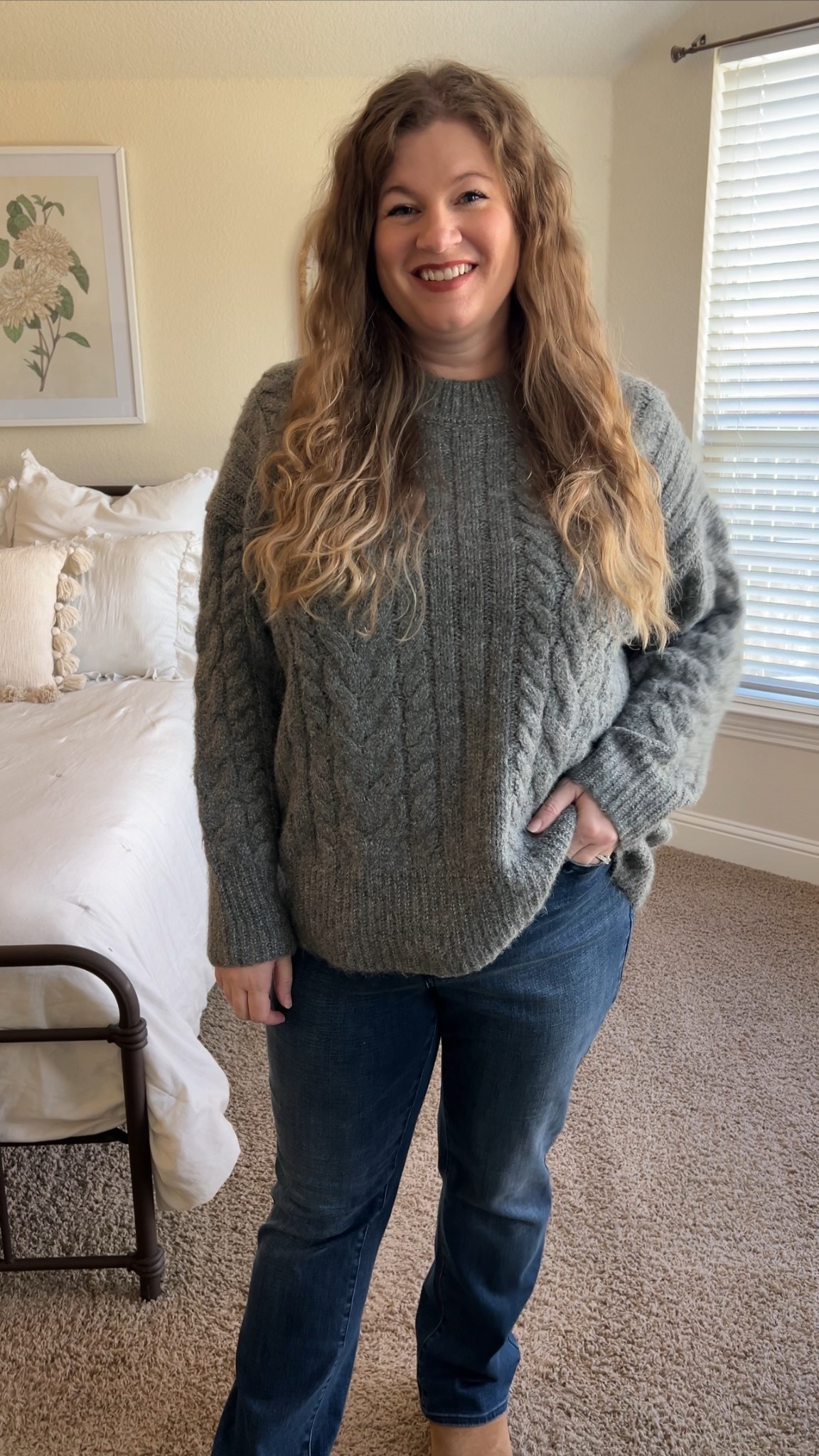 This cable knit sweater is so good!! I love that the back also has the cable knit pattern. It’s soft, stretchy, and cozy. Can be dressed up with glitzy jewelry or worn casually. I’m in the 2X, true to size. Comes in xs-4x

Holiday outfit 
Plus size Christmas outfit 
Casual holiday clothes 

#LTKPlusSize #LTKFindsUnder50 #LTKHoliday
