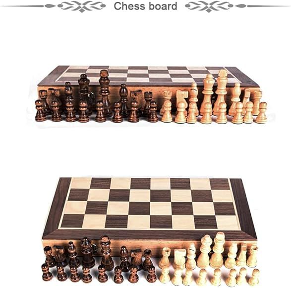 Chess Set – Chess Board Games for Kids – Folding Chess Board with Straps, Storage Slots, Meta... | Amazon (US)