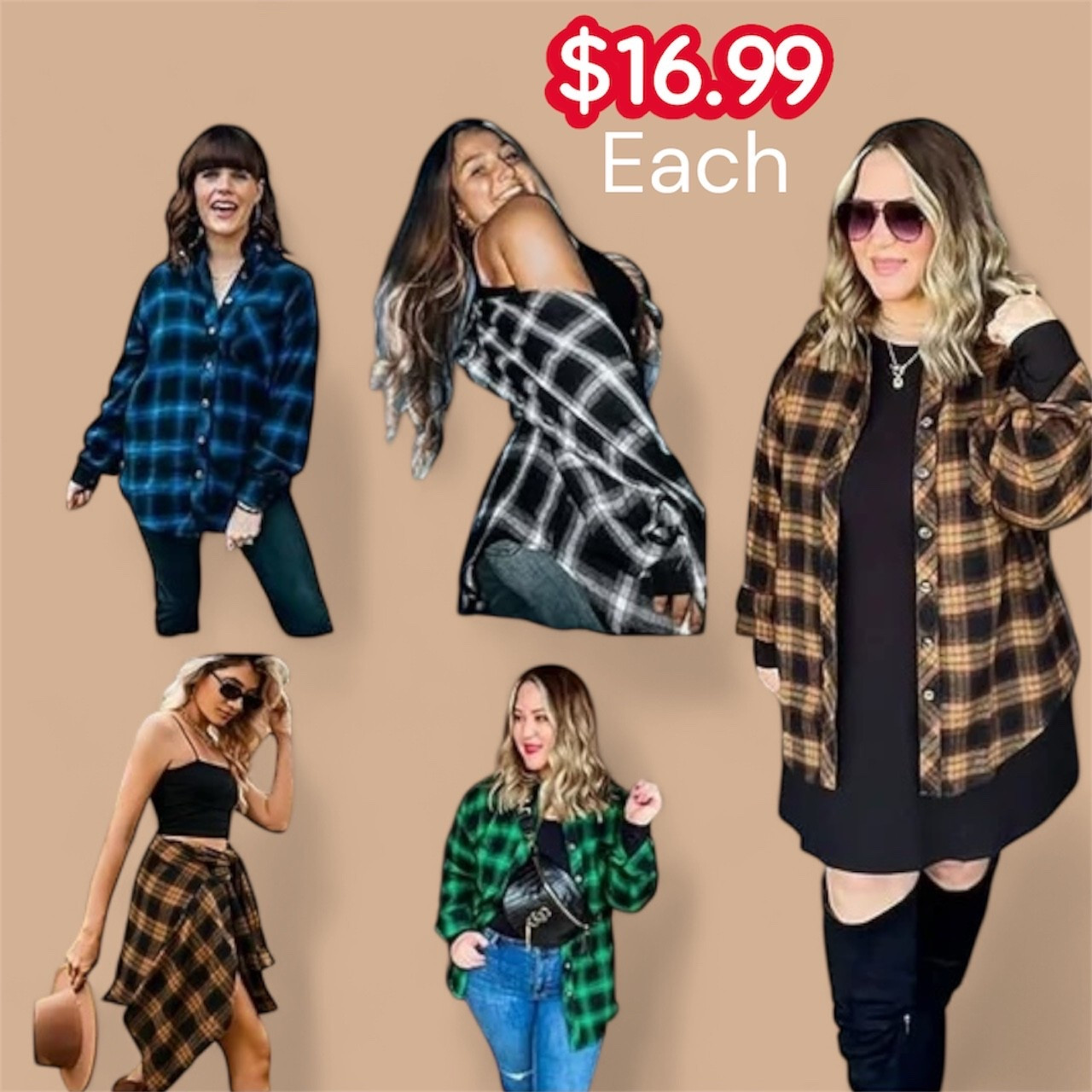 Walmart has a variety of colors for these Plaid Flannel Shirts for Women! Oversized Long Sleeve Button Down Shirts, Blouses, Tops for fall and winter. Perfect for layering! Only $16.99!


#LTKStyleTip #LTKSaleAlert #LTKSeasonal