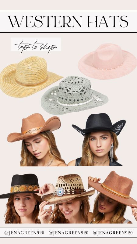 Western Cowboy Hats | Nashville Outfit | Beach Hat 

#LTKstyletip #LTKunder50