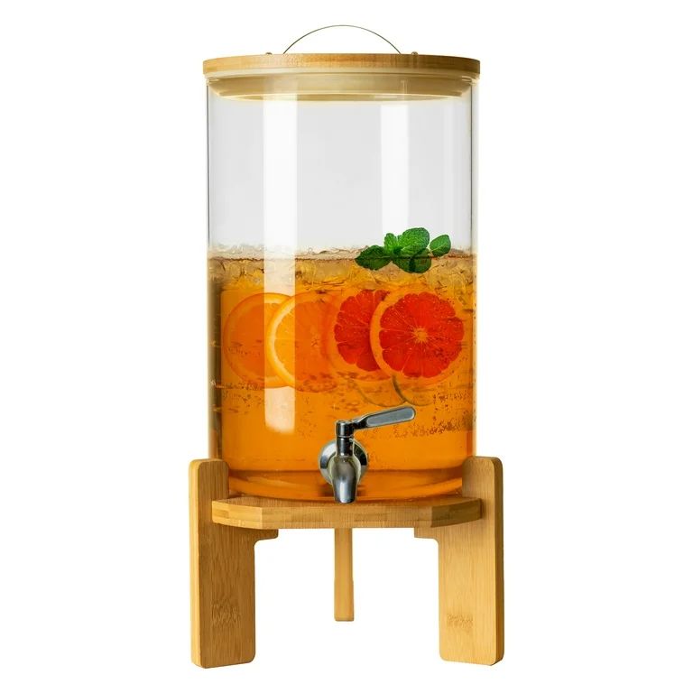 L'ÉPICÉA 8L Glass Drink Dispenser with Stand,Beverage Dispenser for Party, Stainless Spigot - W... | Walmart (US)