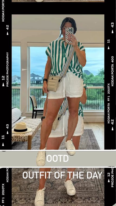 Love this outfit. The shirt is light. Perfect for summer. Linked similar linen shorts 


Summer outfit / white shorts / white sneakers /  leather sneakers / 

#LTKStyleTip #LTKOver40 #LTKSeasonal