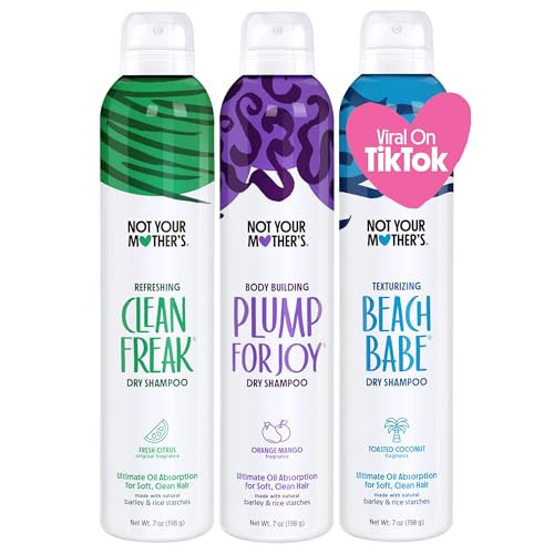 Not Your Mother's Dry Shampoo Spray Signature Assortment (3-Pack) - 7 oz Each - Clean Freak, Plump for Joy & Beach Babe - Instantly Absorbs Oil & Extends Style Life for Refreshed Hair | Amazon (US)