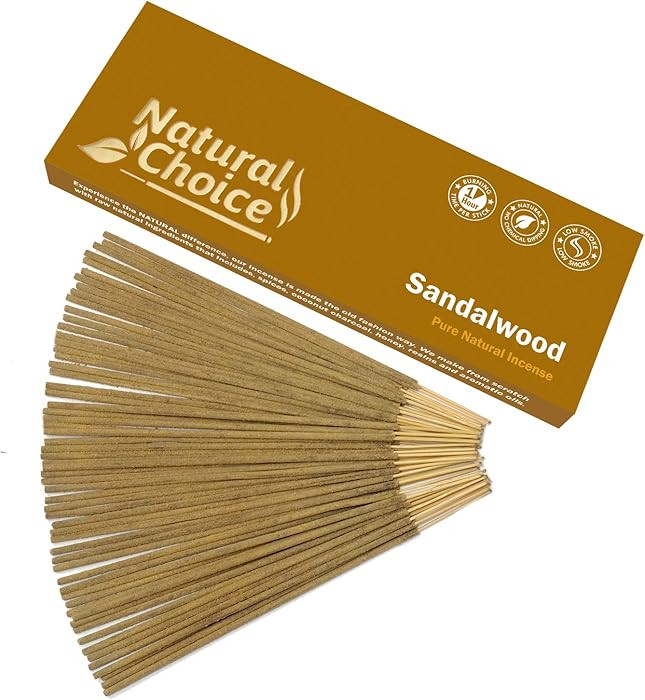 Sandalwood Incense Sticks 100 Grams, Low Smoke Traditional Incense Sticks Made from Scratch, Neve... | Amazon (US)