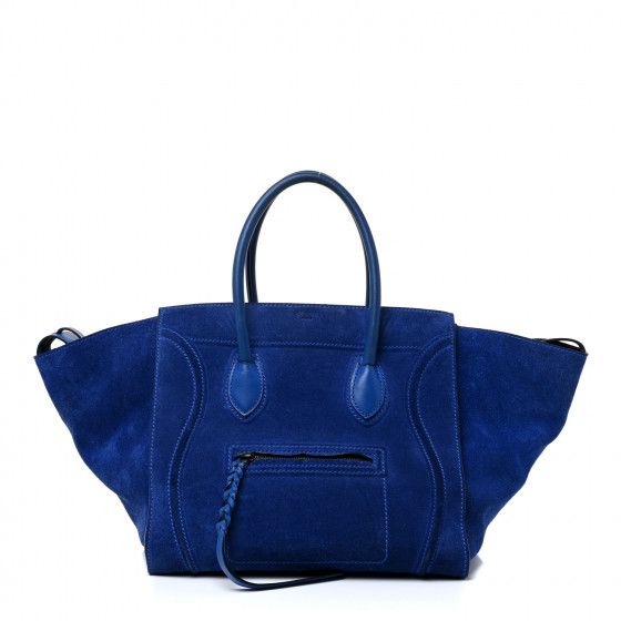 CELINE Suede Medium Phantom Luggage Colbalt Blue | FASHIONPHILE | FASHIONPHILE (US)