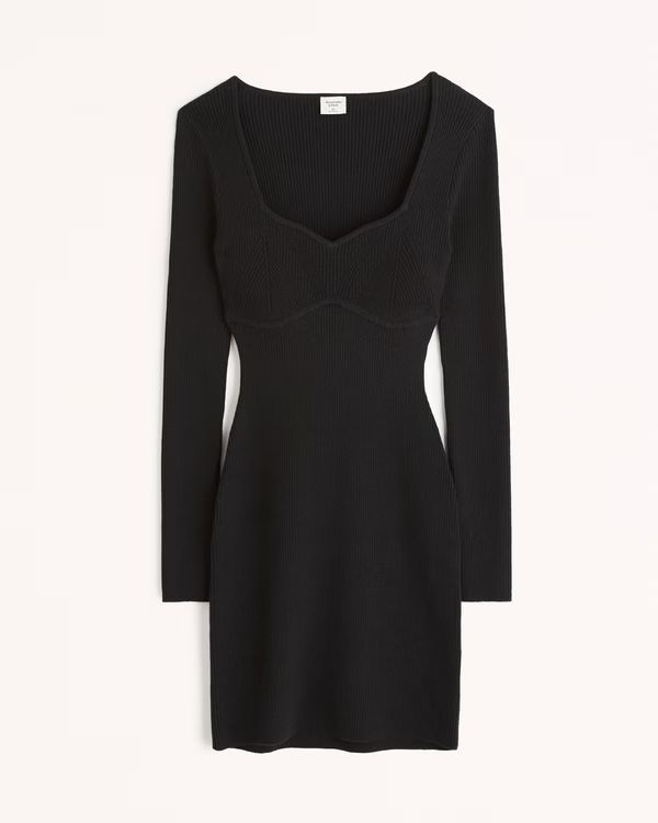 Long-Sleeve Corset Mini Sweater Dress | Abercrombie & Fitch (US)