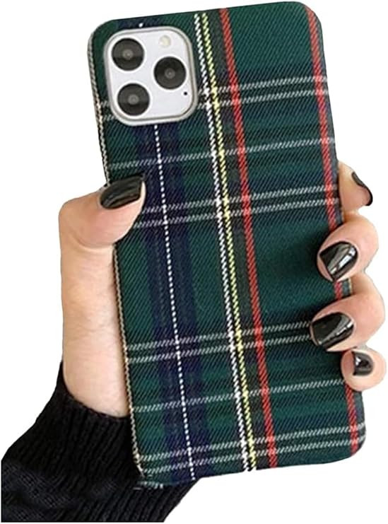 Warm Flannel Plaid Cloth Phone Case for iPhone 17/16/15/14/13/12/11 Pro Max Plus Air Mini SE X XS... | Amazon (US)