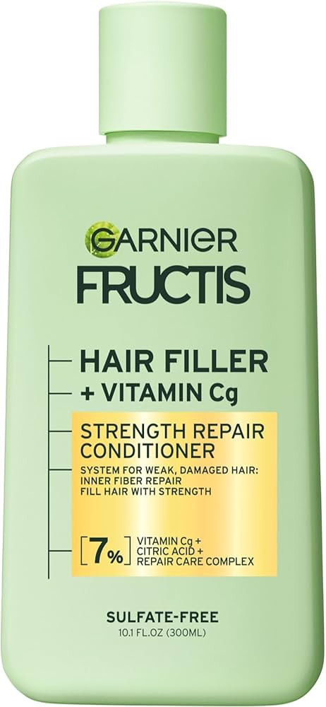 Garnier Fructis Hair Filler Strength Repair Conditioner with Vitamin Cg, Sulfate Free Conditioner... | Amazon (US)