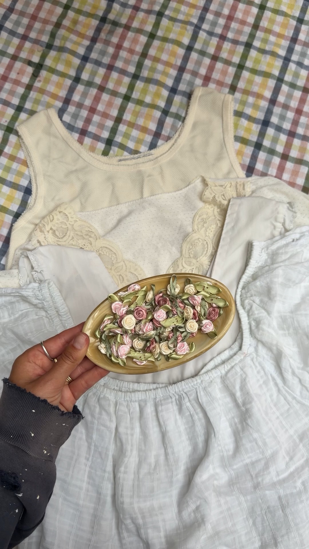 Fabric roses diy 🌺🌷💐