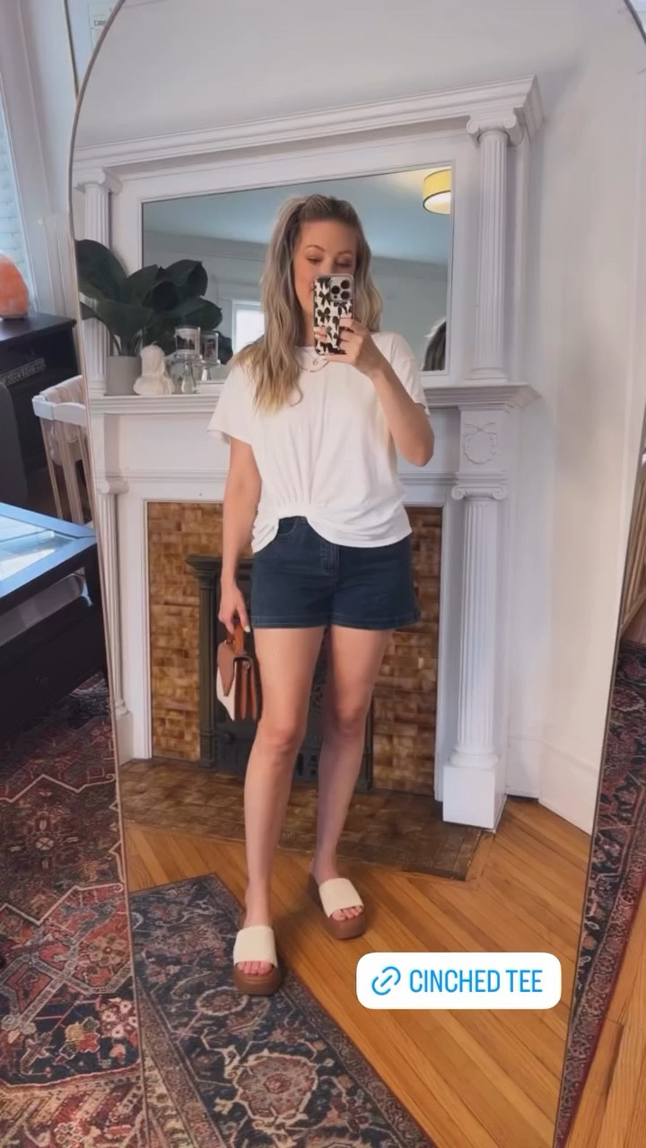 Amazon find 👀 Soft cinched t-shirt!

#LTKootd #LTKdayinmylife #LTKgrwm