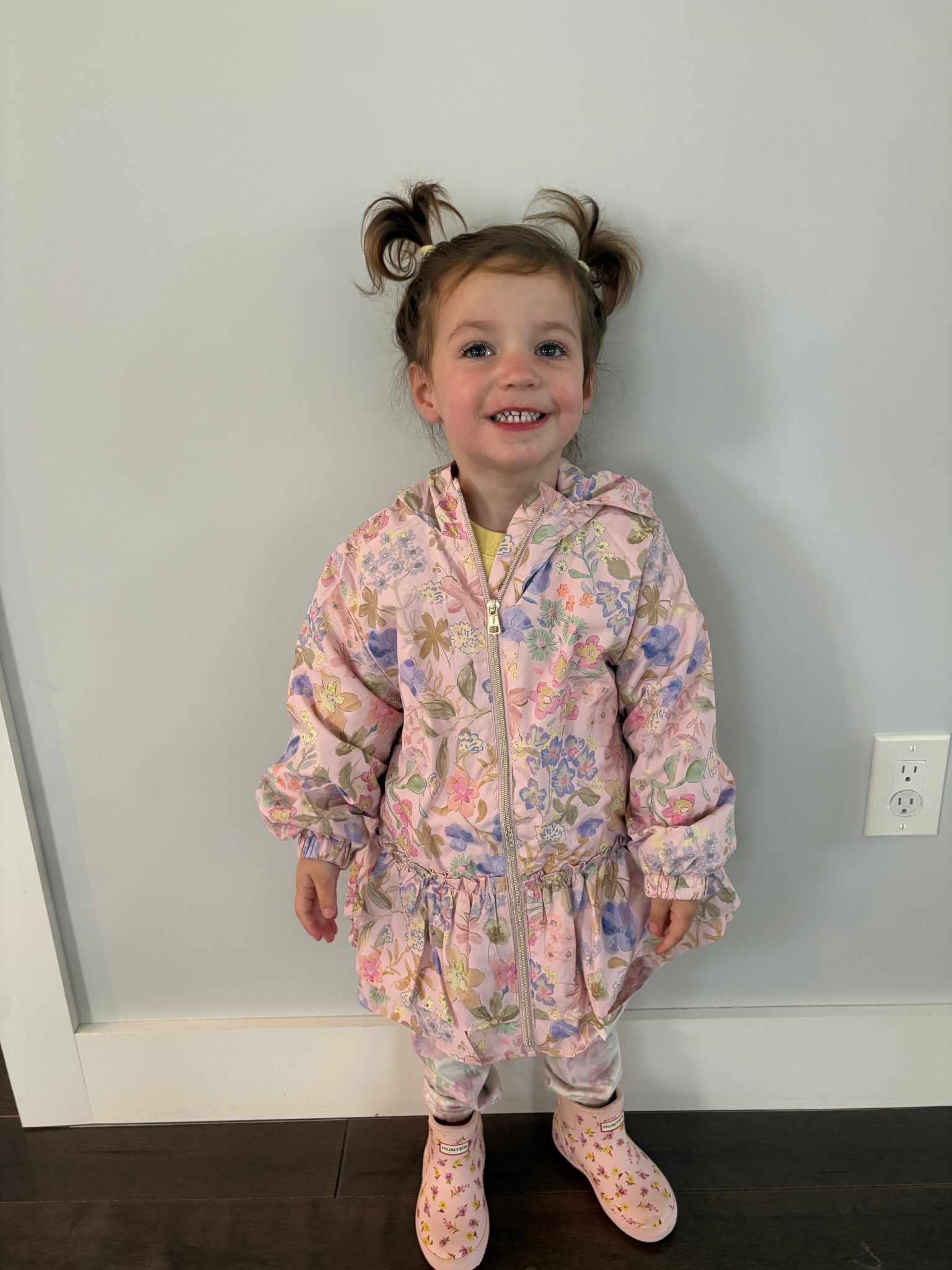 Toddler girl rain jacket & boots 🌸

#LTKKids