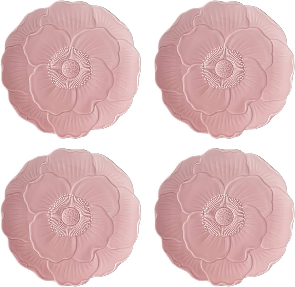 Lenox 897768 Butterfly Meadow Floral Accent Plates, Pink, Set of 4 | Amazon (US)