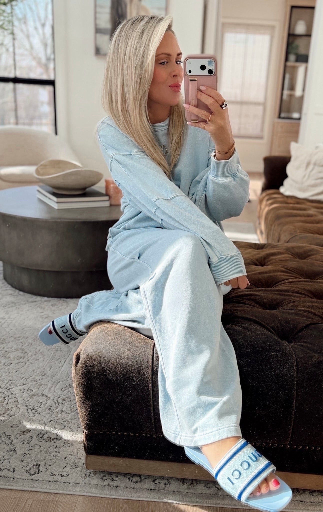 Another day another set! Loved the sweatshirt so much I got the pants! More colors & styles + on SALE! ✨🩵

I’m in smalls. Very roomy. 

Blue. Lounge set. Sweats. Matching set. Spring set.

#LTKgrwm #LTKSaleAlert #LTKootd