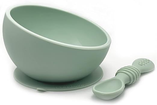 otterlove Silicone Baby Bowl & Spoon Set with Suction Base - Perfect for Baby Led Weaning - 100% ... | Amazon (US)
