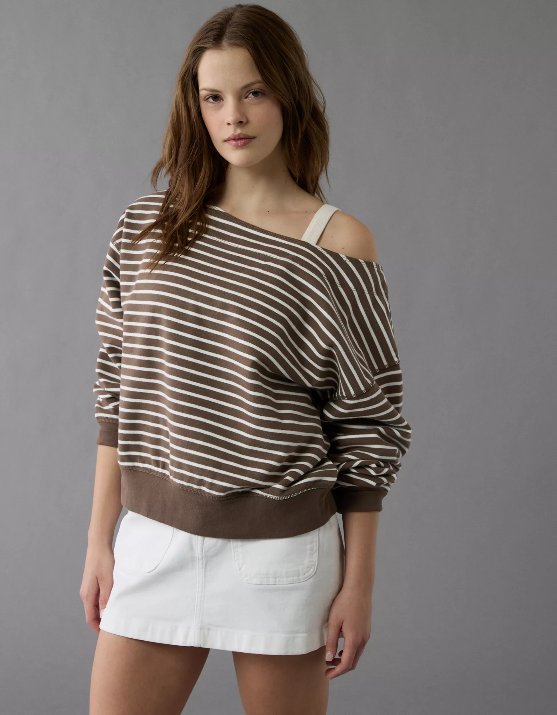 AE Off The Shoulder Sweatshirt | American Eagle Outfitters (US & CA)