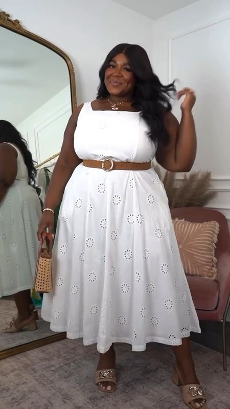 Day 3 of 5 Days White Dresses| this Walmart dress for $36 comes in ❤️🖤🤍 — the white is my favorite for the season. How are you going to style it? 

Wearing an XXL , half smocking back detail, no zipper closure, must put on over head.

All accessories are Target and Amazon.

Vacation Outfit, White Dress, Graduation Outfit, Plus Size Spring Dresses

#LTKplussize #LTKfindsunder50 #LTKfindsunder100