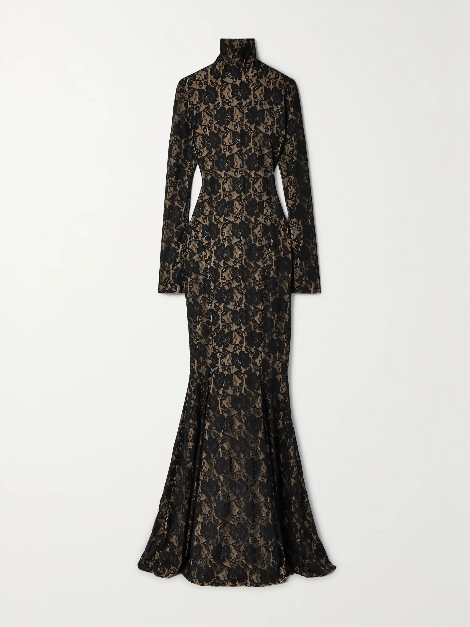 Open-back lace turtleneck gown | NET-A-PORTER (US)