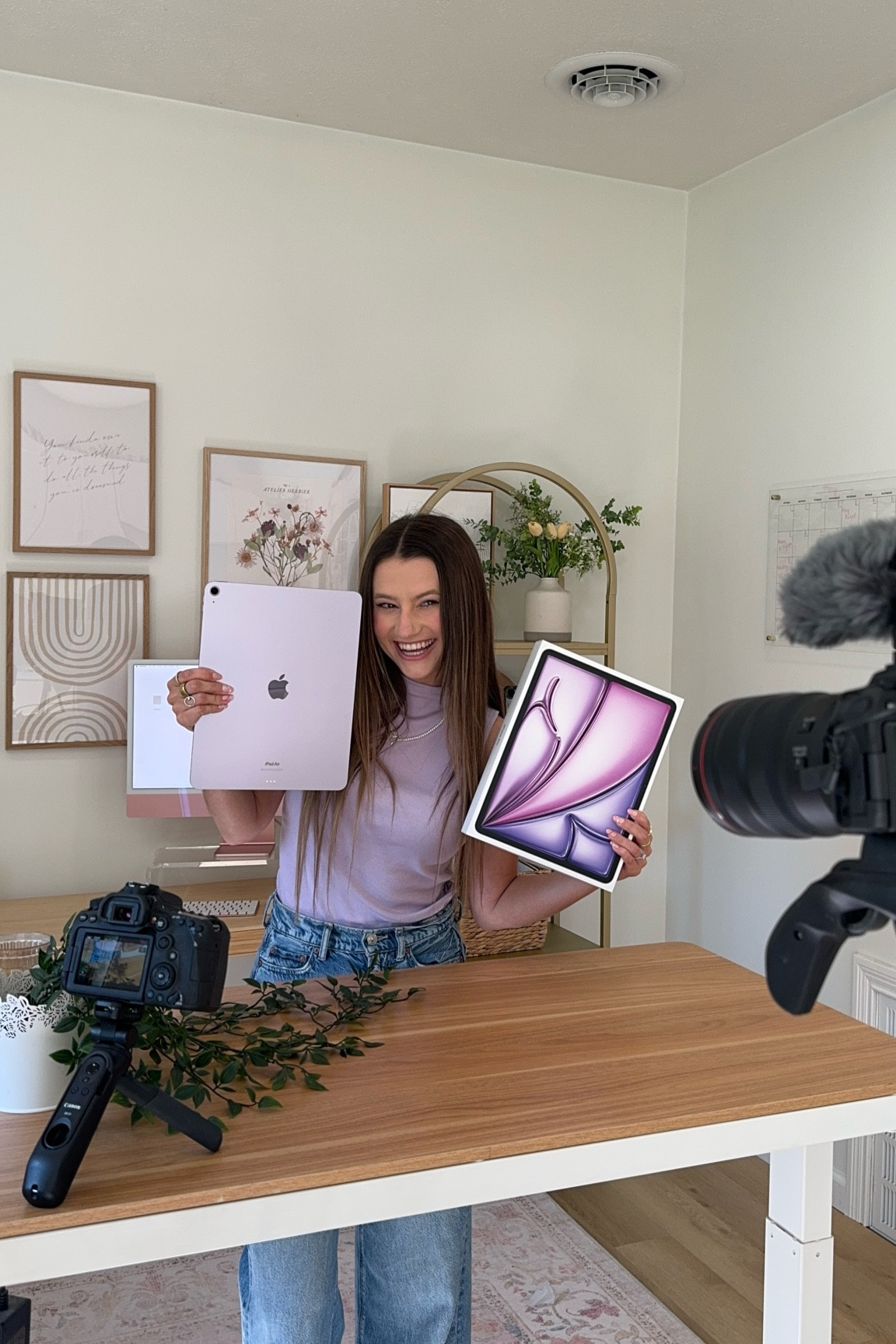 purple ipad air unboxing outfit!
