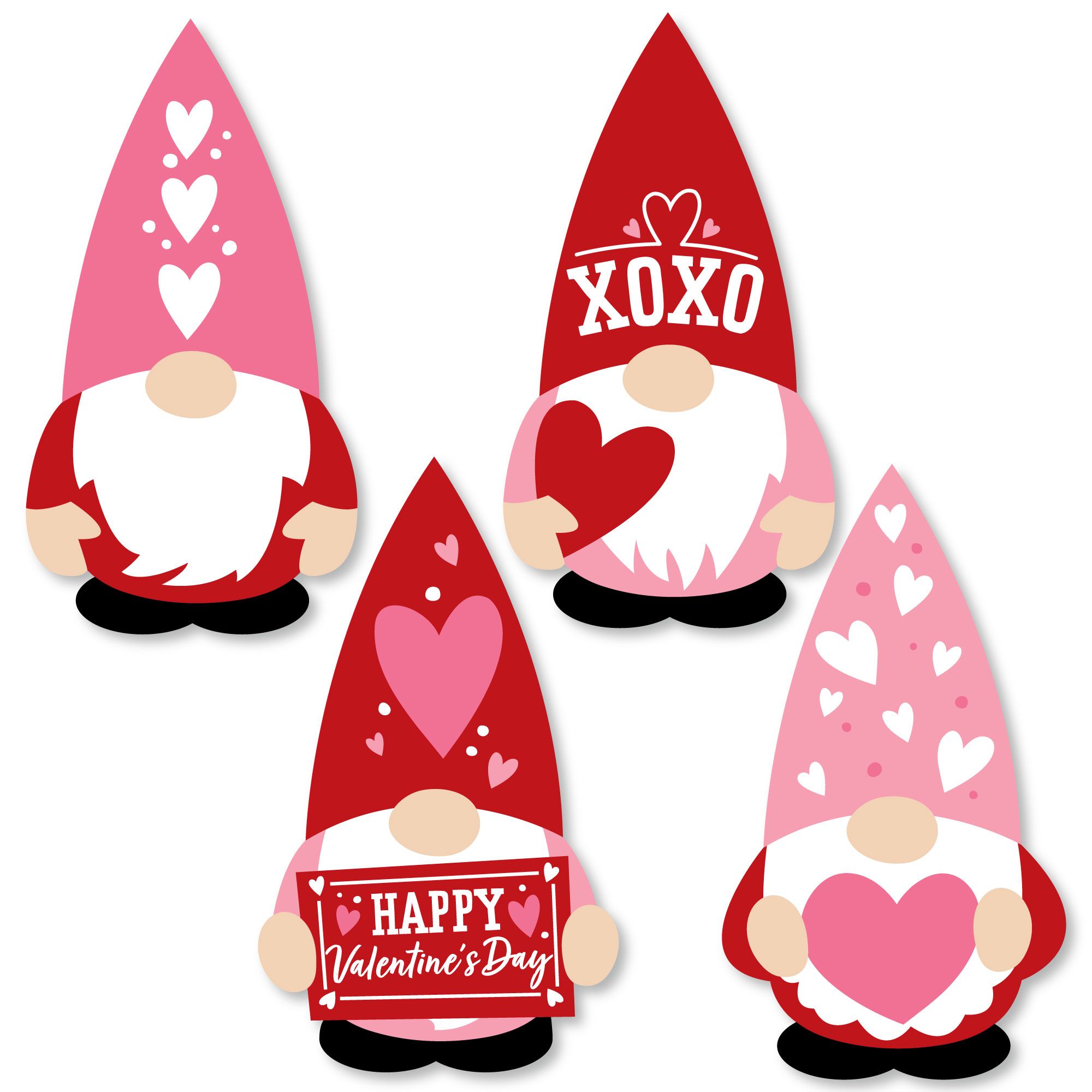 Big Dot of Happiness Valentine Gnomes - DIY Shaped Valentine’s Day Party Cut-Outs - 24 Count | Walmart (US)