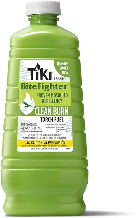 TIKI Clean Burn Mosquito Repellent Torch Fuel \u2013 1/2 Gallon (64 oz.), Smokeless & Low-Soot Ci... | Amazon (US)