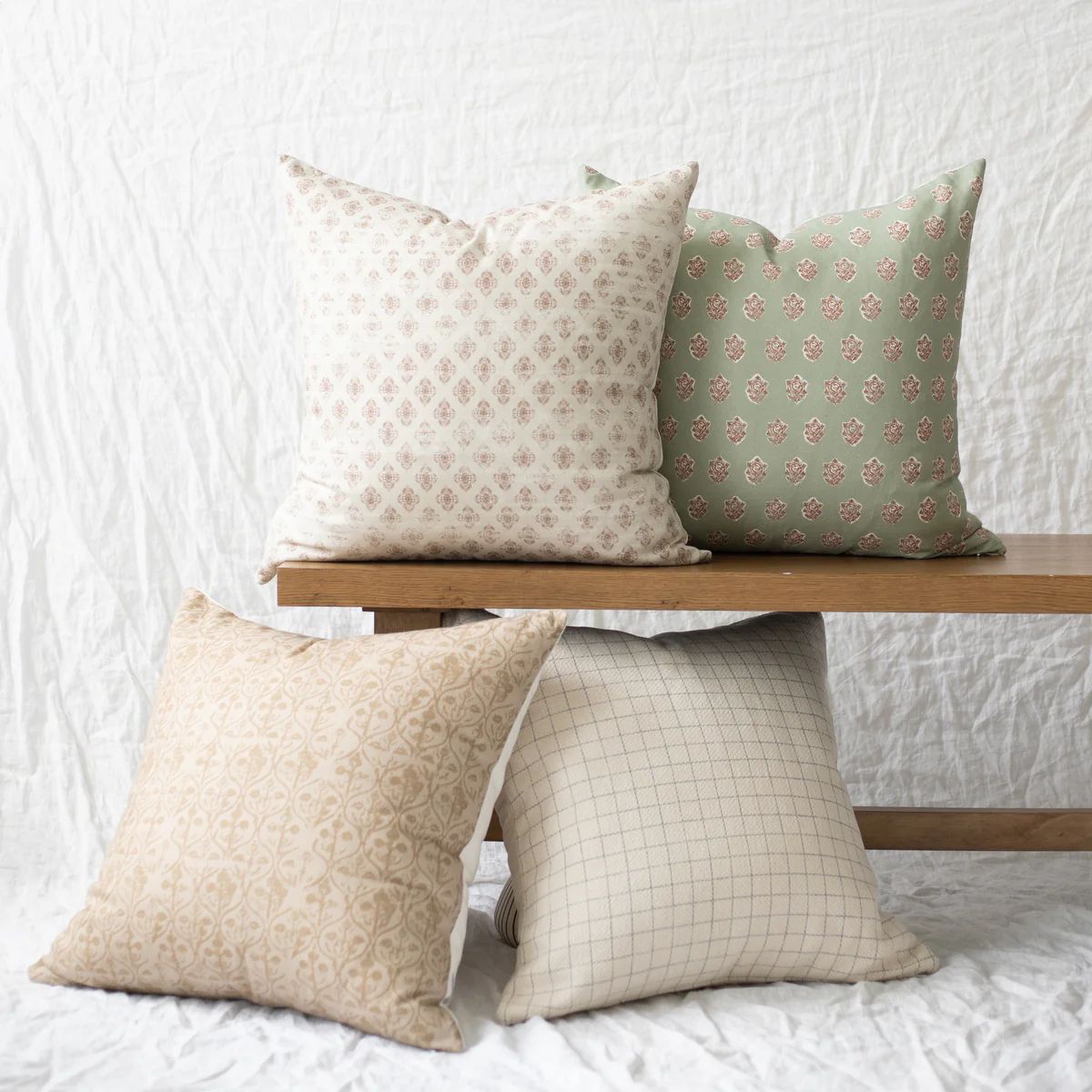 Wells - 4 pack Pillow Covers - 22" | Woven Nook