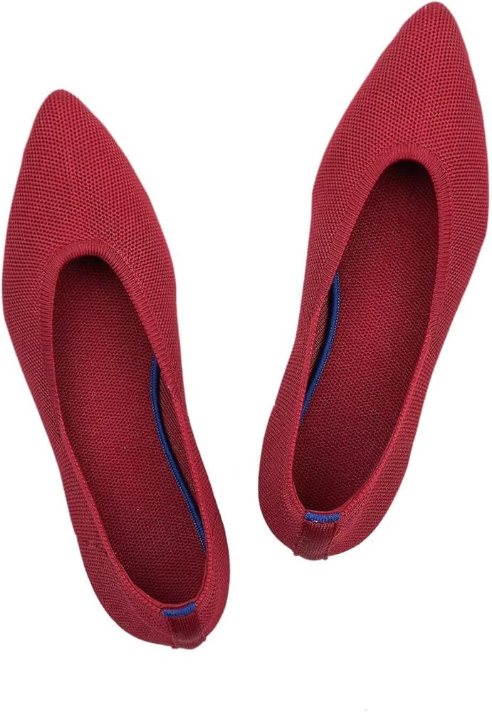 Frank Mully Womens Pointed Toe Flats Knit Dress Shoes Comfort Women Shoes Slip On Shoes for Woman... | Amazon (US)